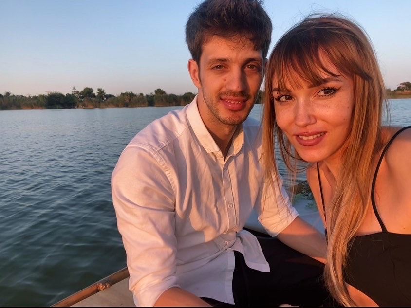 My boyfriend and I in a boat trip
